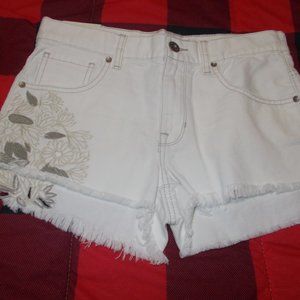 Bullhead Slouchy Shorts White Size 5 New Without Tags